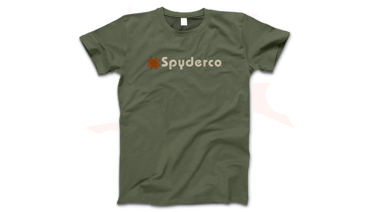 Spyderco 'Bug Logo' Unisex T-Shirt, Military Green, Small