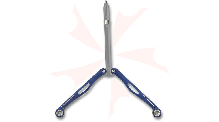 BaliYo Wing Flip Pen by Spyderco, Dark Blue and Gray