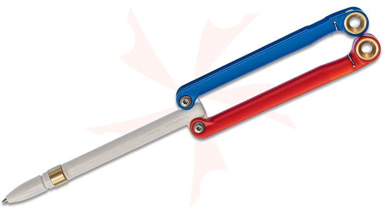 BaliYo Flip Pen by Spyderco, Heavy-Duty, Red/White/Blue, USA Made