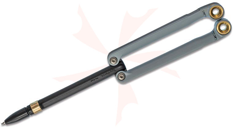 BaliYo Flip Pen by Spyderco, Heavy-Duty, Gray/Black, USA Made