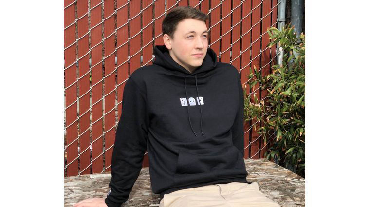 Squid Industries Hoodie- Black with Squiddy Squad Embroidered Logo, X-Large