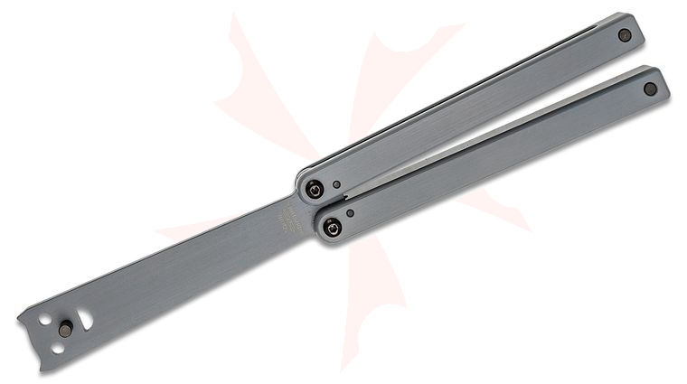 Squid Industries Squiddy-G Balisong Butterfly Trainer 5.2 inch Unsharpened Gray CPVC Blade and Handles