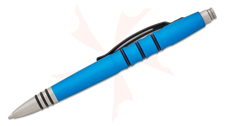 Tuff-Writer Overload Blue Aluminum Precision Press Tactical Pen
