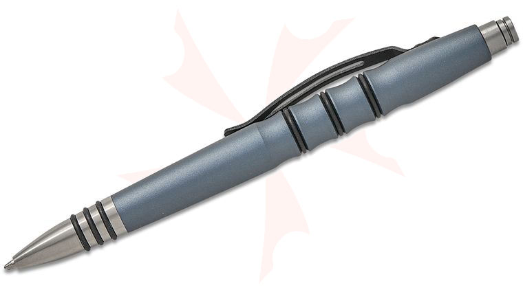 Tuff-Writer Slate Gray Aluminum Precision Press Tactical Pen