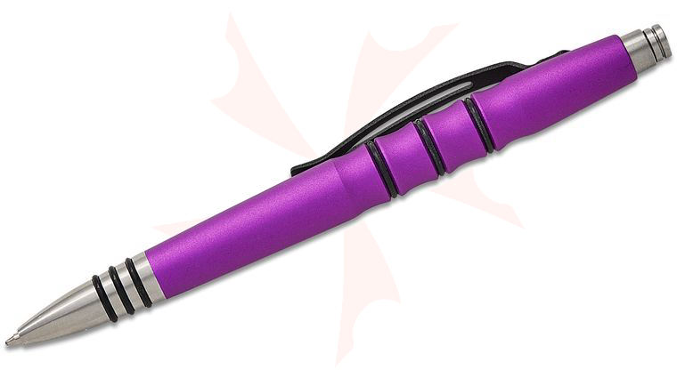 Tuff-Writer Plasma Purple Aluminum Precision Press Tactical Pen