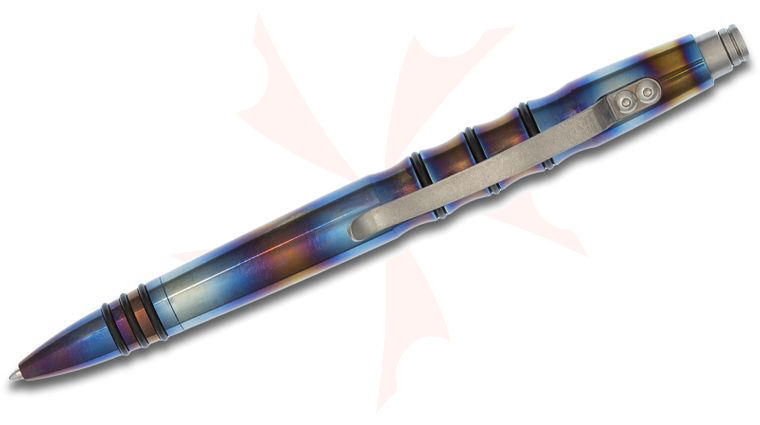 Tuff-Writer Precision Press Tactical Pen, Flamed Titanium (TWP-PPP-TI-FLMD)