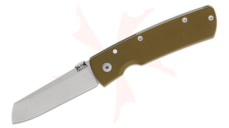 Tactile Knife Co. Limited Release Bob Terzuola G10 Mariner 2 Insert Liner Lock Folding Knife 2.985 inch CPM-MagnaCut Tumbled Sheepsfoot Blade, Green G10 and Titanium Handles