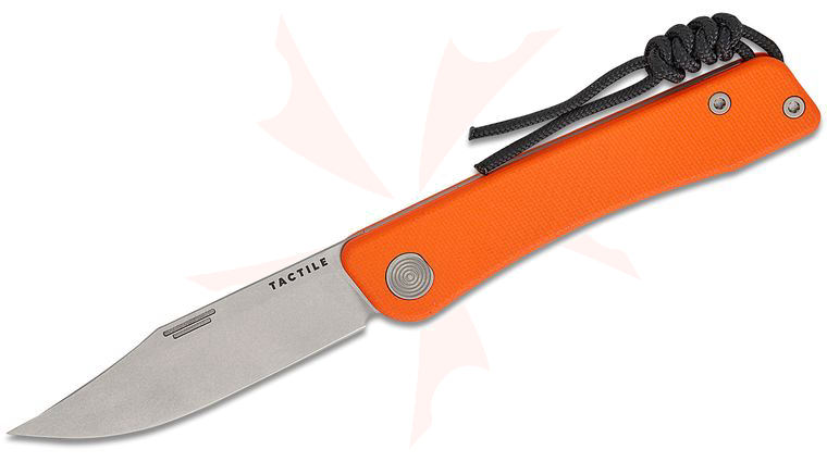Tactile Knife Co. Limited Release G10 Bexar Slipjoint Folding Knife 2.84 inch MagnaCut Clip Point Blade, Machined Orange G10 Handles