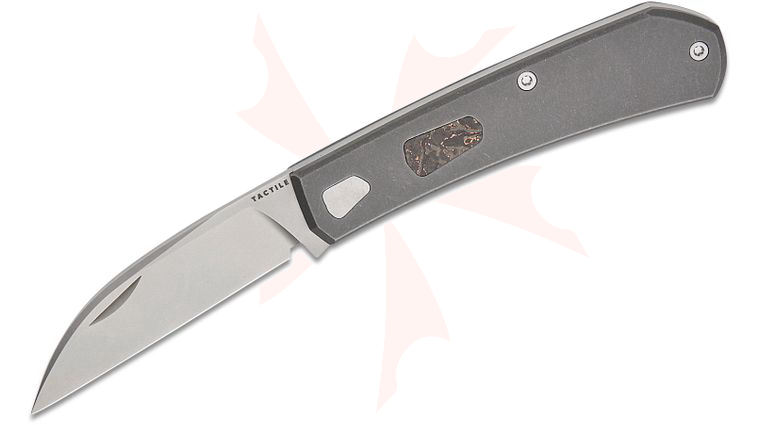 Tactile Knife Co. Jared Oeser Ranger Traditional Slipjoint Folding Knife 3.15 inch CPM-MagnaCut Tumbled Wharncliffe Blade, Titanium Handles with Copper TechnoCarbo Shield