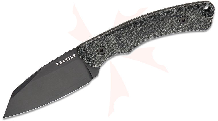 Tactile Knife Co. Taylor Martin Redhawk Fixed Blade Knife 2.75 inch CPM-MagnaCut Black Cerakote Reverse Tanto Blade, Machined Black Micarta Handles, Kydex Sheath