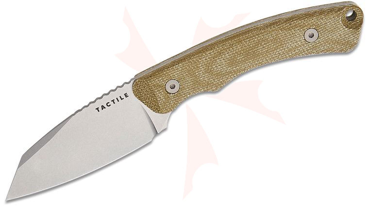 Tactile Knife Co. Taylor Martin Redhawk Fixed Blade Knife 2.75 inch CPM-MagnaCut Tumbled Reverse Tanto Blade, Machined Green Micarta Handles, Kydex Sheath