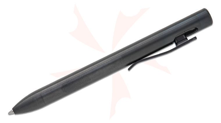 Tactile Turn Black DLC Titanium Clip Action Pen, Short, 5.1 inch Overall