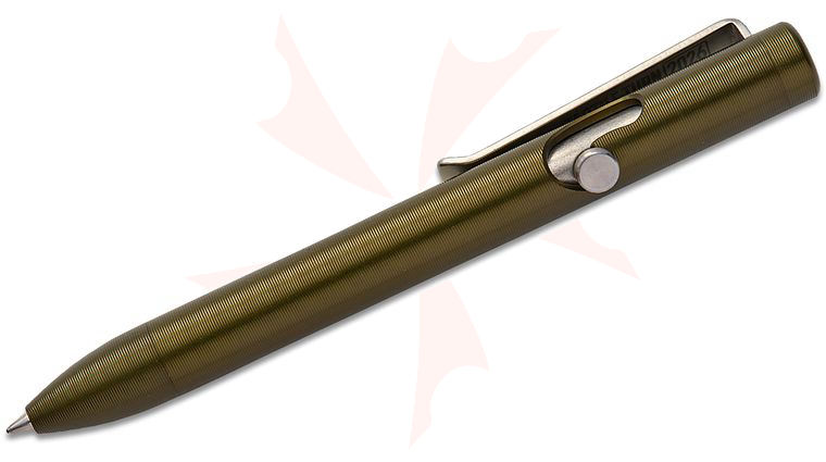 Tactile Turn OD Green Aluminum Bolt Action Pen, Mini, 4.4 inch Overall (BAM - Bolt Action Mini)