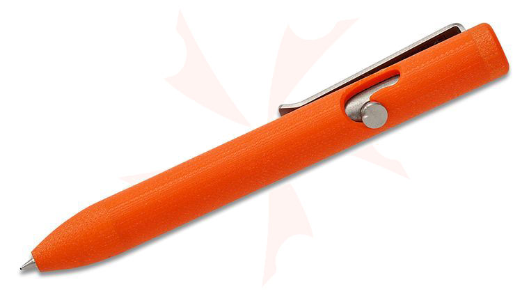 Tactile Turn Orange G10 Bolt Action Pen, Mini, 4.4 inch Overall (BAM - Bolt Action Mini)