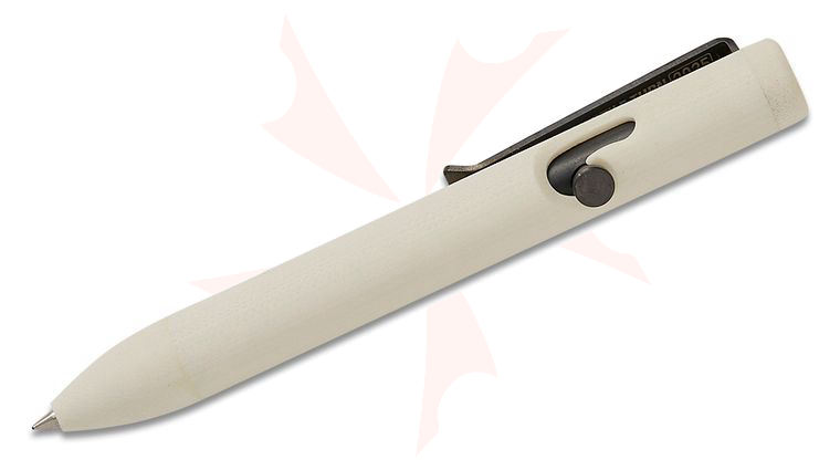 Tactile Turn White G10 Bolt Action Pen, Mini, 4.4 inch Overall (BAM - Bolt Action Mini)