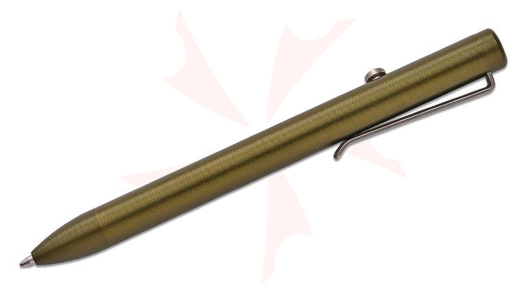 Tactile Turn OD Green Aluminum Bolt Action Pen, Short, 5.1 inch Overall