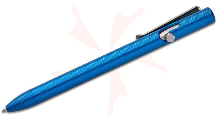 Tactile Turn Blue Aluminum Bolt Action Pen, Standard, 5.6 inch Overall