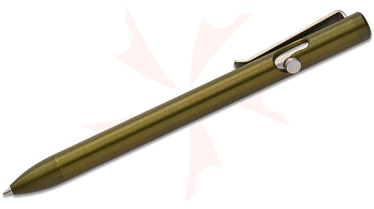 Tactile Turn OD Green Aluminum Bolt Action Pen, Standard, 5.6 inch Overall