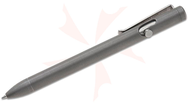 Tactile Turn Stonewashed Titanium Bolt Action Pen, Standard, 5.6 inch Overall