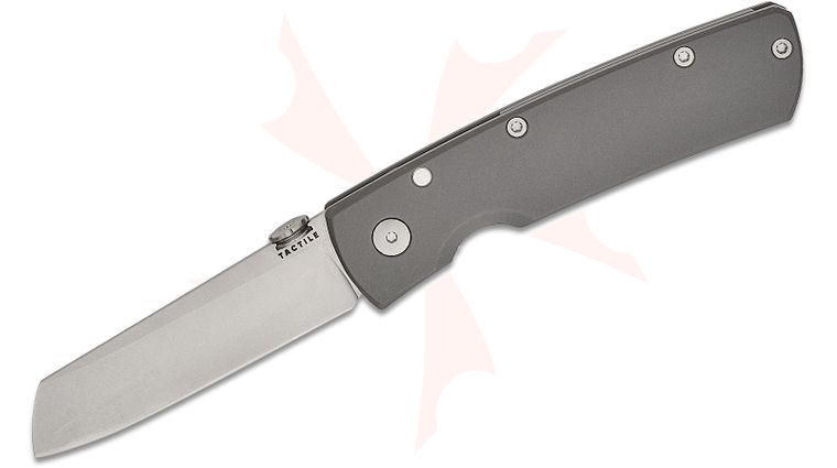 Tactile Knife Co. Bob Terzuola Mariner 2 Insert Liner Lock Folding Knife 2.985 inch CPM-MagnaCut Tumbled Sheepsfoot Blade, Titanium Handles