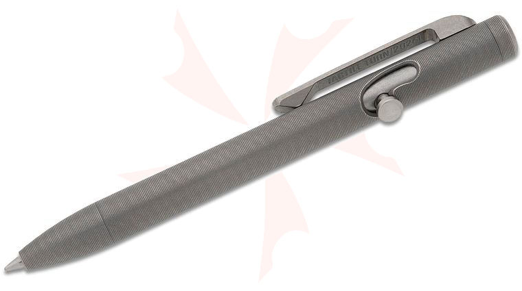 Tactile Turn Stonewashed Titanium Slim Bolt Action Pen, Mini, 4.4 inch Overall