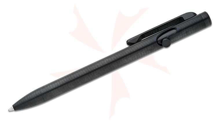 Tactile Turn Black DLC Titanium Slim Bolt Action Pen, Short, 5.1 inch Overall