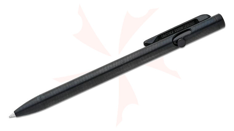 Tactile Turn Black DLC Titanium Slim Bolt Action Pen, Standard, 5.6 inch Overall