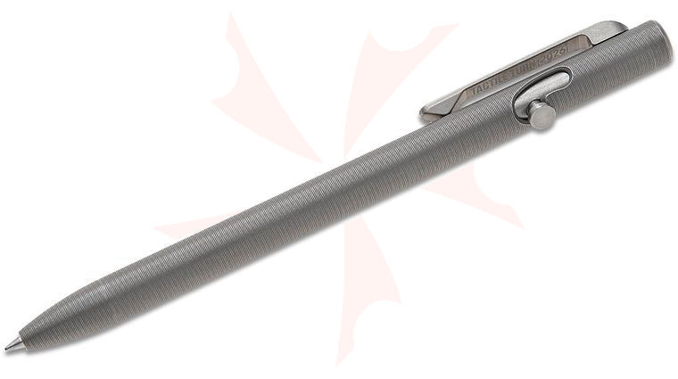 Tactile Turn Stonewashed Titanium Slim Bolt Action Pen, Standard, 5.6 inch Overall