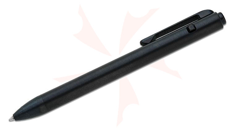 Tactile Turn Black DLC Titanium Side Click Pen, Short, 5.3 inch Overall