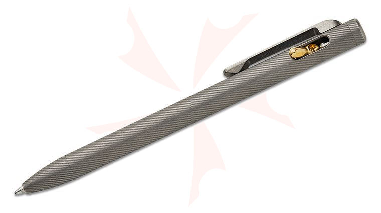 Tactile Turn Stonewashed Titanium Short Slim Switch ClickShift Pen, 5.25 inch Overall