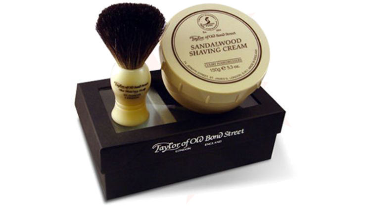 Taylor of Old Bond Street Pure Badger Brush & Sandalwood Bowl Gift Box Shave Set