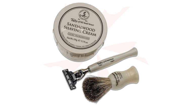 Taylor of Old Bond Street Satin Gift Box Sandalwood Shave Set