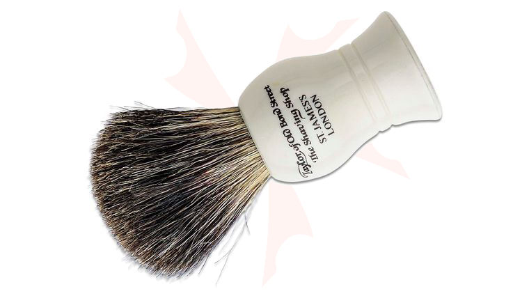 Taylor of Old Bond Street P1020 Pure Badger 9.5 cm Small Shaving Brush, Faux Ivory Handle