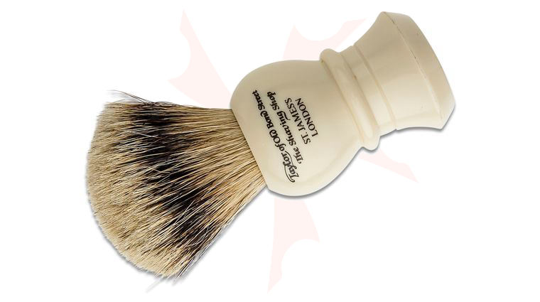 Taylor of Old Bond Street S2235 Super Badger 11.25 cm Medium Shaving Brush, Faux Ivory Handle