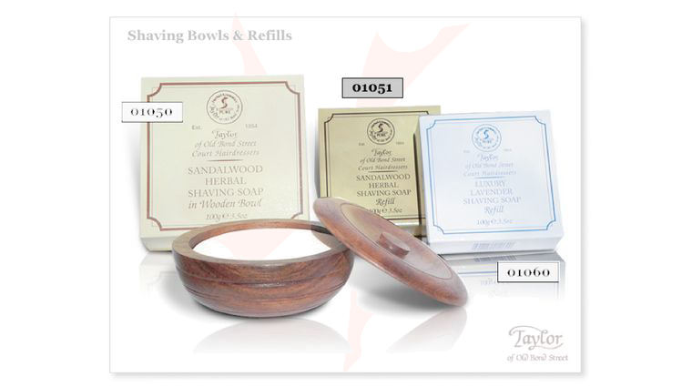 Taylor of Old Bond Street Sandalwood Shave Soap Refill 100g (3.5 oz), Wood Bowl Not Included