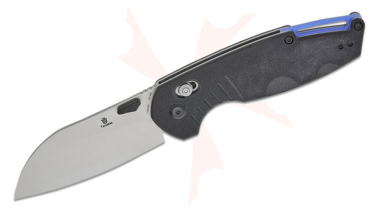 Tenable Knives Nick Swan Model 6 Crossbar Lock Folding Knife 3.1 inch 14C28N Satin Sheepsfoot Blade, Textured Black G10 Handles