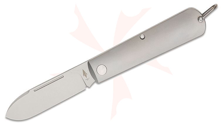 Terrain 365 Otter Slipjoint Folding Knife 3 inch Terravantium Dendritic Cobalt Spear Point Blade, Titanium Handles