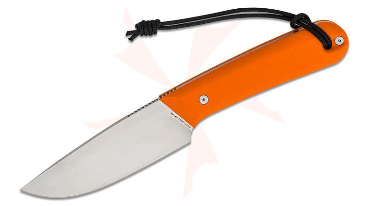 The James Brand Hell Gap Fixed Blade Knife 3.8 inch CPM-S35VN Plain Blade, Orange G10 Handles, Kydex Sheath