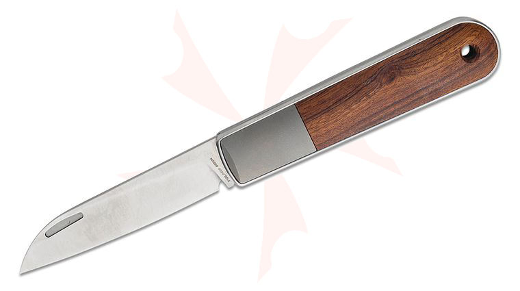 The James Brand Wayland Slipjoint Folding Knife 3.0 inch CPM-S35VN Satin Plain Blade, Rosewood Handles