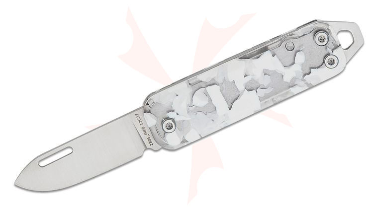 The James Brand Elko Slipjoint Folding Knife 1.74 inch Sandvik 12C27 Satin Plain Blade, Arctic Tortoise Acetate Handles