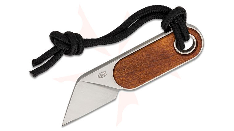 The James Brand Abbey Fixed 1.22 inch AR-RPM9 Satin Wharncliffe Blade, Rosewood Handles