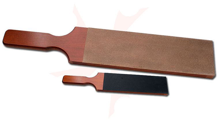 Thiers Issard French Double Sided Leather Strop Wood Paddle 10 inch x 3 inch