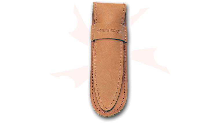 Thiers-Issard Brown Baragnia Leather Wallet with Closing Flap for Straight Razors