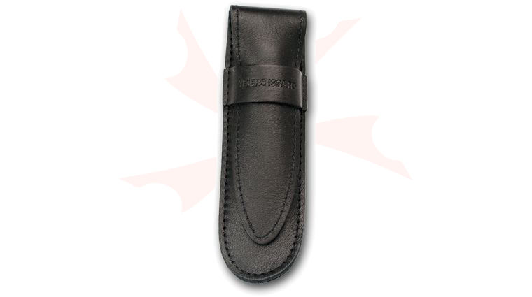 Thiers-Issard Black Baragnia Leather Wallet with Closing Flap for Straight Razors