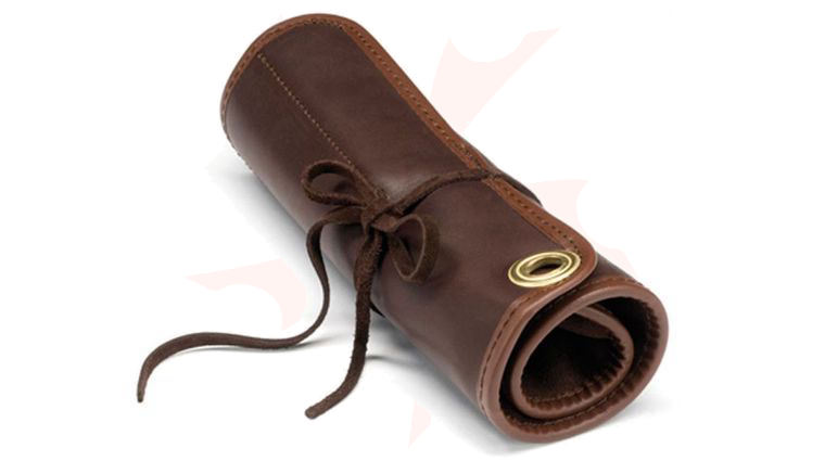 Thiers-Issard Brown Empty Baragnia Leather Roll for Seven Straight Razors