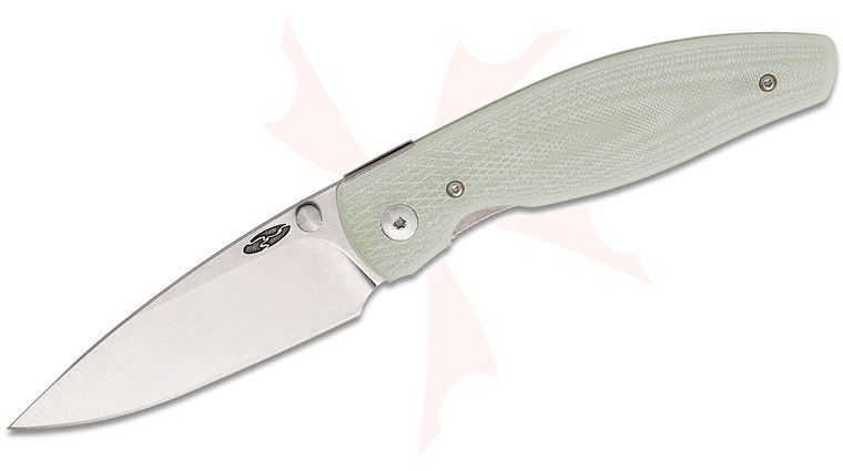 Three Rivers MFG TRM Atom Liner Lock Folding Knife 3.5 inch CPM-MagnaCut Tumbled Drop Point Blade, Lizard Skin Jade G10 Handles
