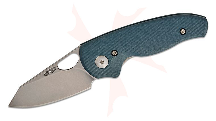 Three Rivers MFG TRM Holier Nerd Liner Lock Folding Knife 2.2 inch CPM-MagnaCut Tumbled Clip Point Blade, Northern Lights Cerakote 3D Machined Titanium Handles