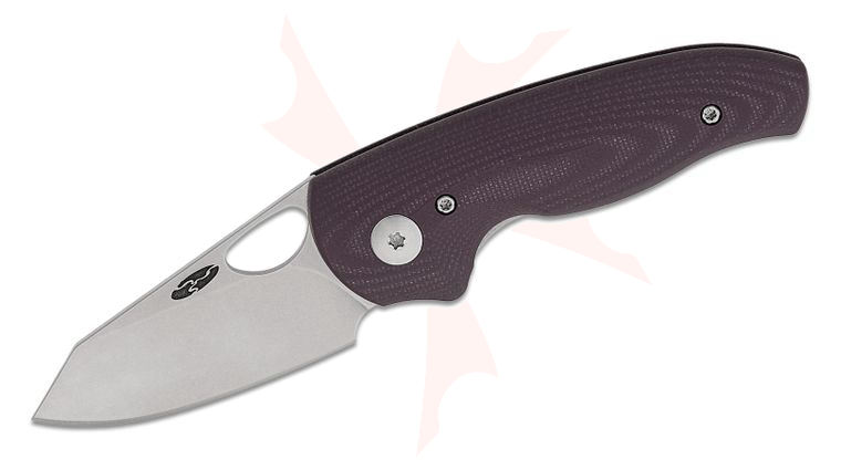 Three Rivers MFG TRM Holier Nerd Liner Lock Folding Knife 2.2 inch CPM-MagnaCut Tumbled Clip Point Blade, 3D Machined Popsicle Purple G10 Handles