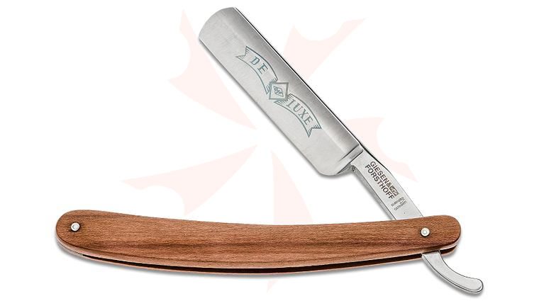 Timor Straight Razor, 5/8 inch Carbon Steel Blade, Plum Wood Handles