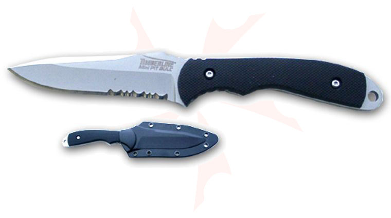 Timberline Lightfoot Designed Mini Pit Bull Neck Knife Combo Edge